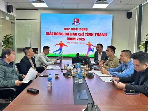 Khởi động Giải bóng đá báo chí tỉnh thành năm 2025